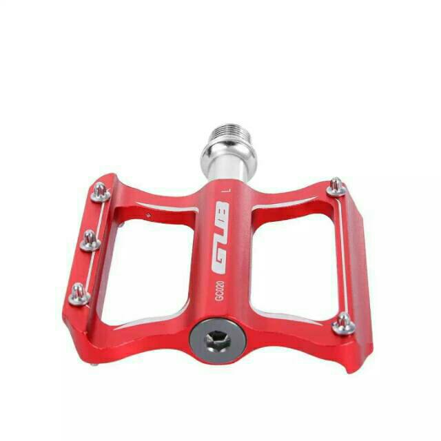 Pedal sepeda lipat mtb bearing alloy Gub merah anodized