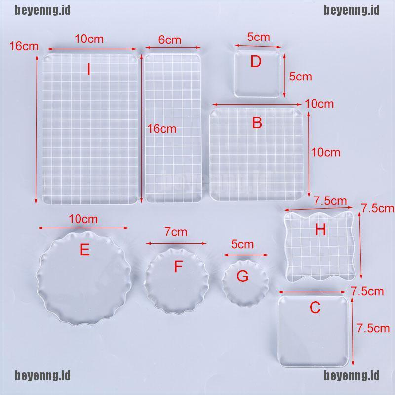 Bey Stempel Akrilik Transparan Dengan Gagang Untuk Scrapbook / Album / Craft DIY