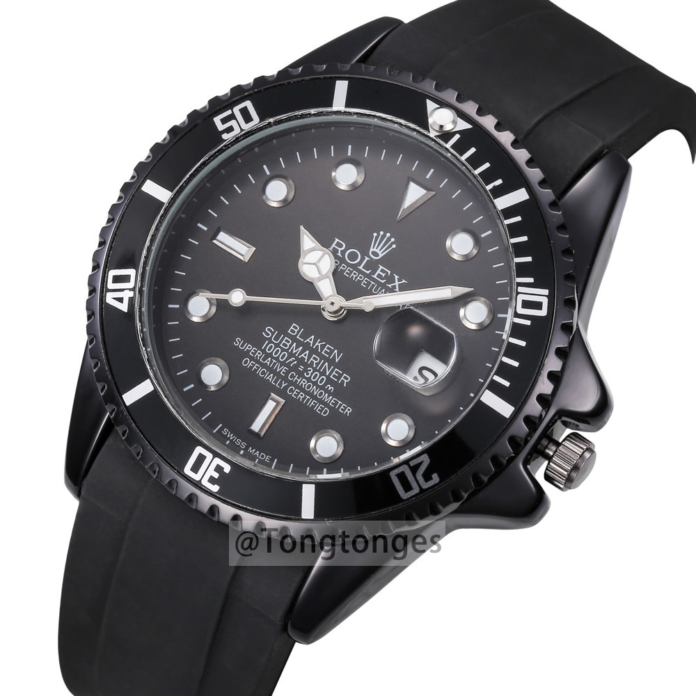 COD Tongtonges Jam tangan rolex gel rsubmariner Rubber cowok Harga Grosir Fashion pria g10