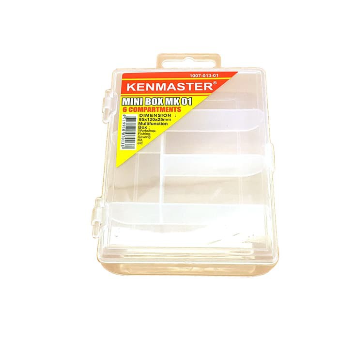 Kotak Komponen Baut Kenmaster Mini Box MK01 MK 01 6 Compartments Slot