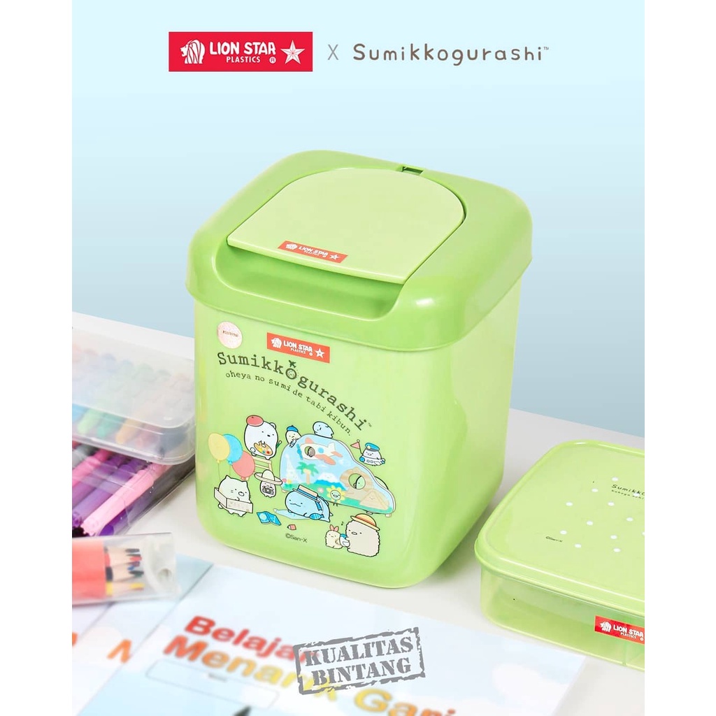 Tempat Sampah Mini Clean Dust Bin 3Liter C-6 Lion Star Kotak Sampah Plastik Perlengkapan Kantor
