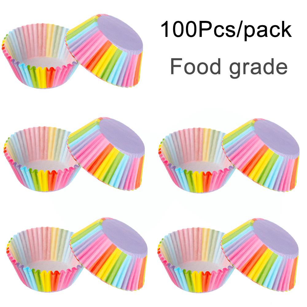 Chookyy 100Pcs Kertas Cupcake DIY Muffin Cup Oilproof Wrapper