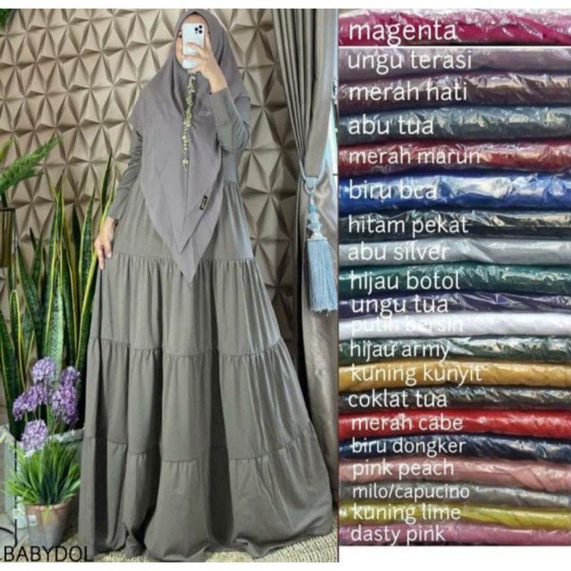 Gamis Canda Jersey LD 100 Best Seller / Gamis Canda Serut LD 100