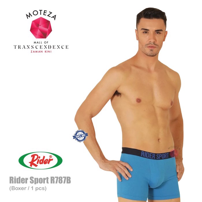 Celana Dalam Underwear Pria Boxer - RIDER Sport R787B / R 787 - isi 1 pc