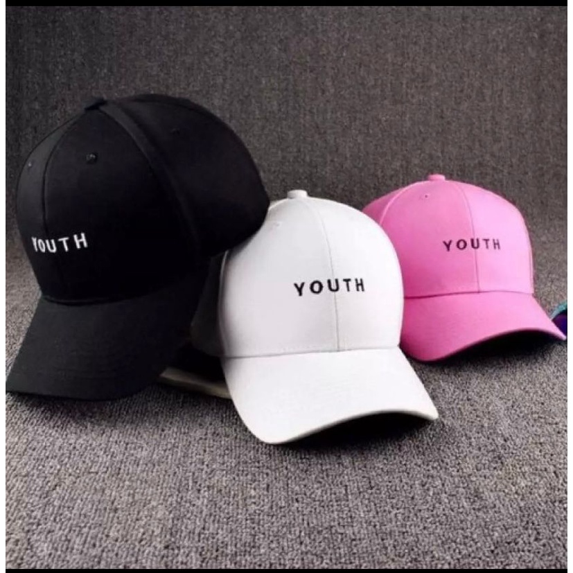 Topi Baseball Youth Hitam Bordir Twill Topi Basebal Pria Wanita Keren