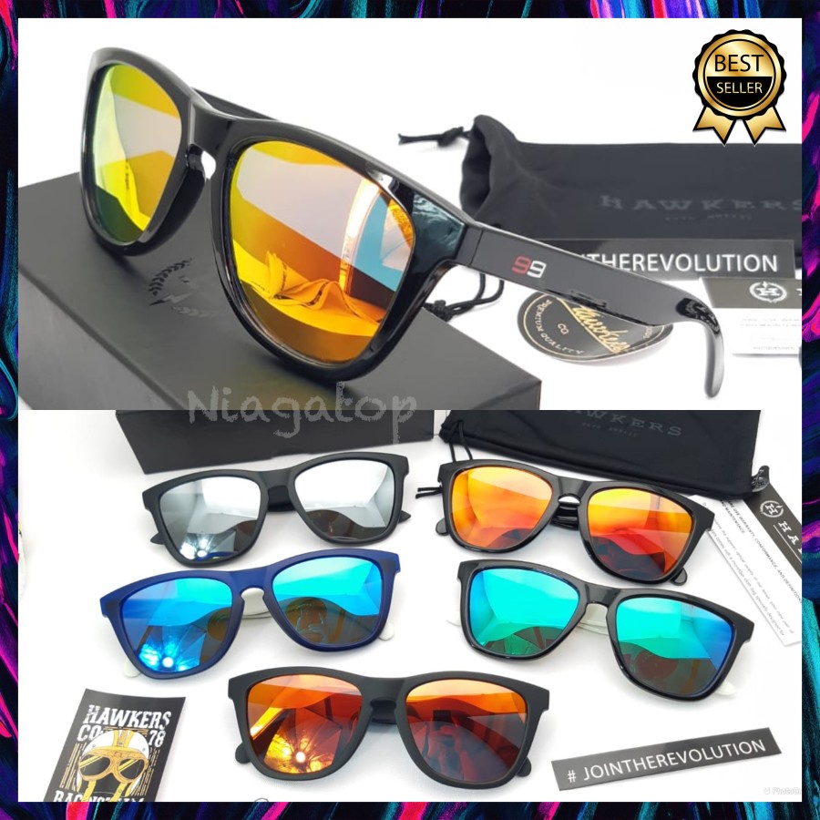 Kacamata Sunglasses Fashion Gaya Pria Wanita Hawkers Fullset