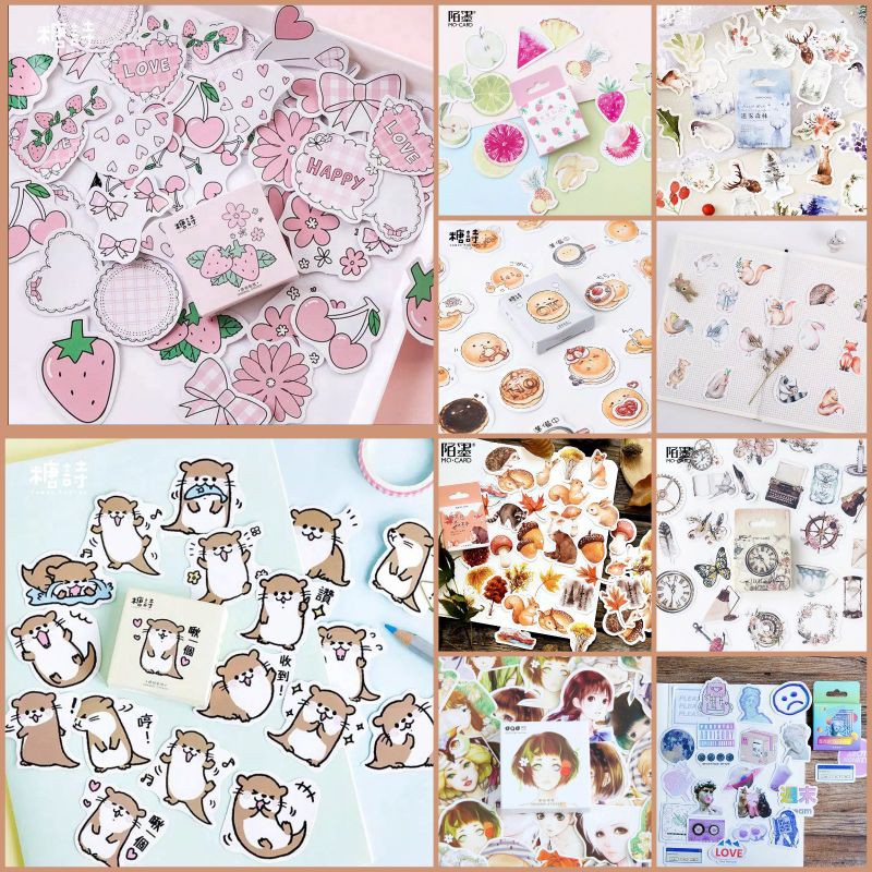 45pcs Sticker lucu sticker buku sticker laptop tempelan sticker kecil