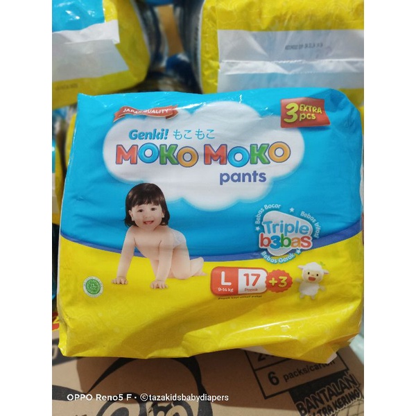 GENKI MOKO MOKO (M19+2 / L17+3) popok bayi / pempers bayi