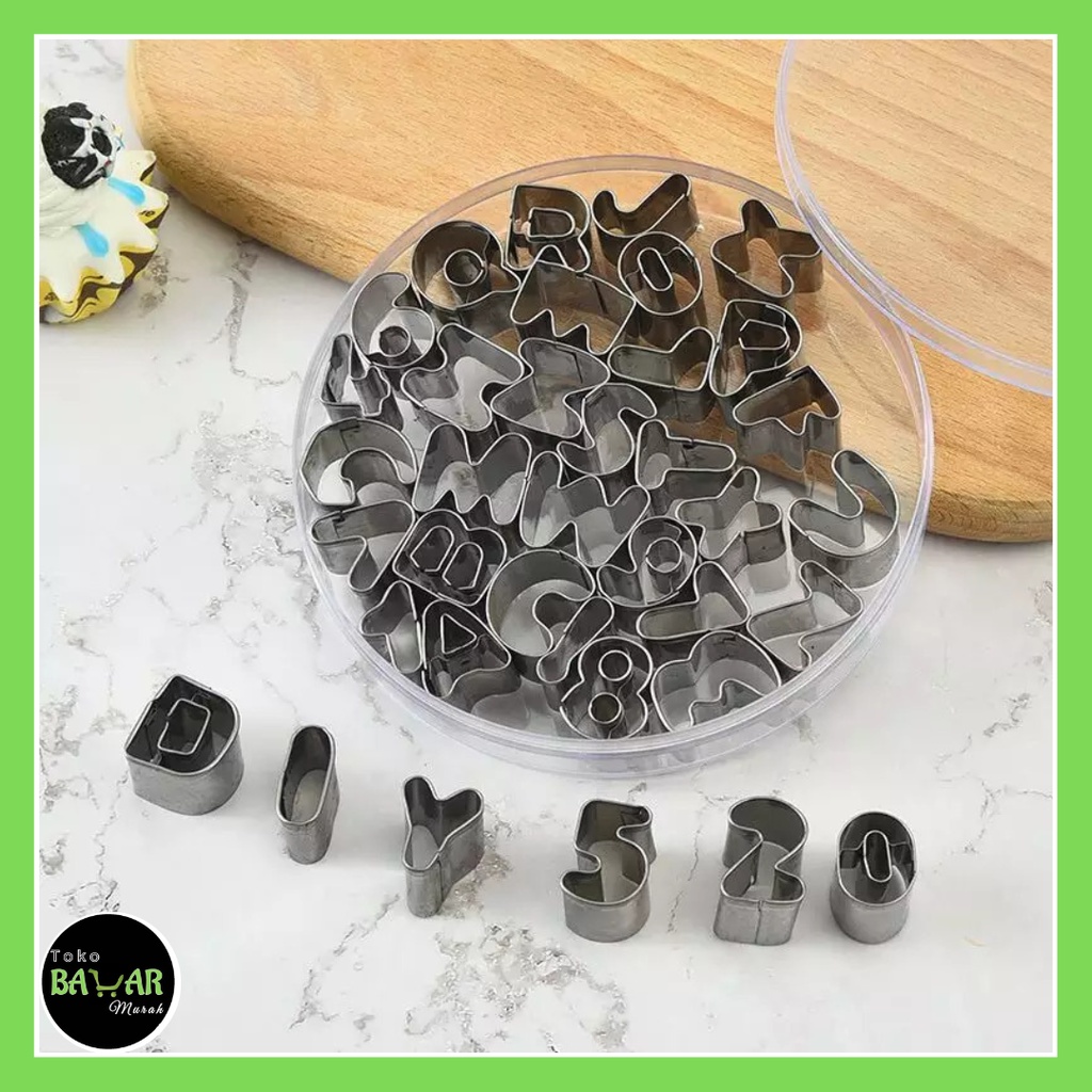 CETAKAN HURUF ANGKA STAINLESS STEEL / SET CETAKAN ANGKA HURUF STAINLESS STEEL / CETAKAN SAYUR BUAH