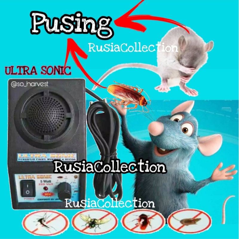 ULTRASONIC Pengusir Tikus, Kecoa, Nyamuk, Lalat, Serangga Ultra sonic alat elektronik anti hama home