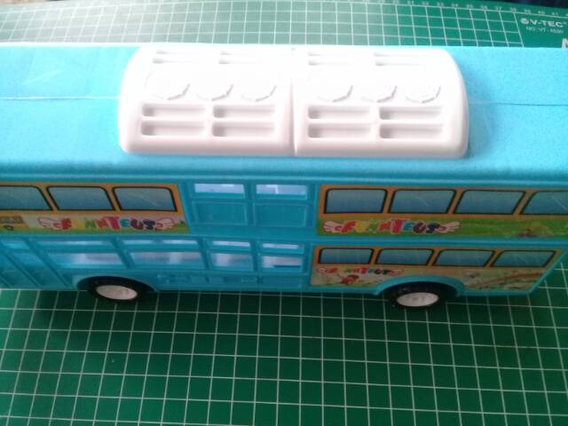 Mobilan Bus / Bis Tingkat Mesin Friksi (25x6x11cm)