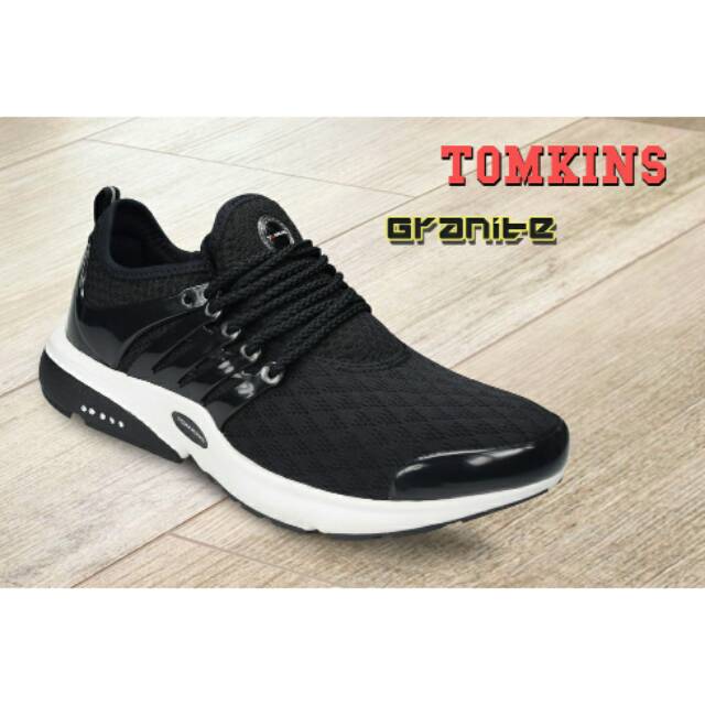  Sepatu  Tomkins  GRANITE black white untuk pria ukuran 39 44 