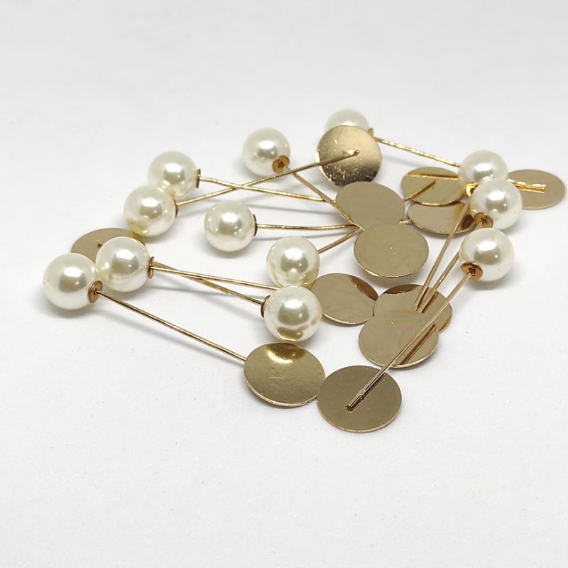 1pcs peniti tuspin plat tutup mutiara bahan aksesoris uk 5.5cm
