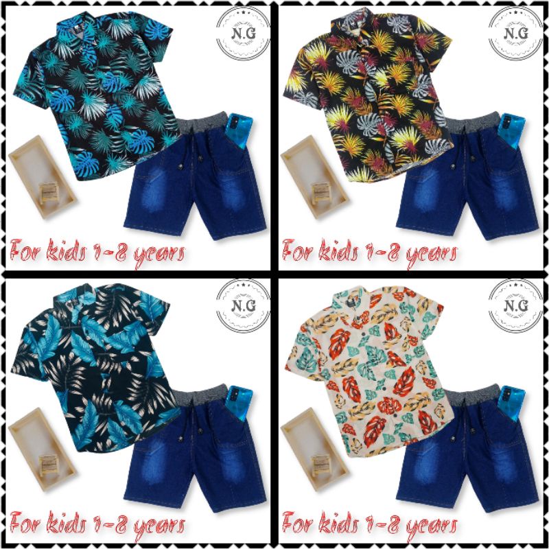 Setelan Kemeja Anak laki-laki 1-8 tahun Setelan Levis Anak tanggung