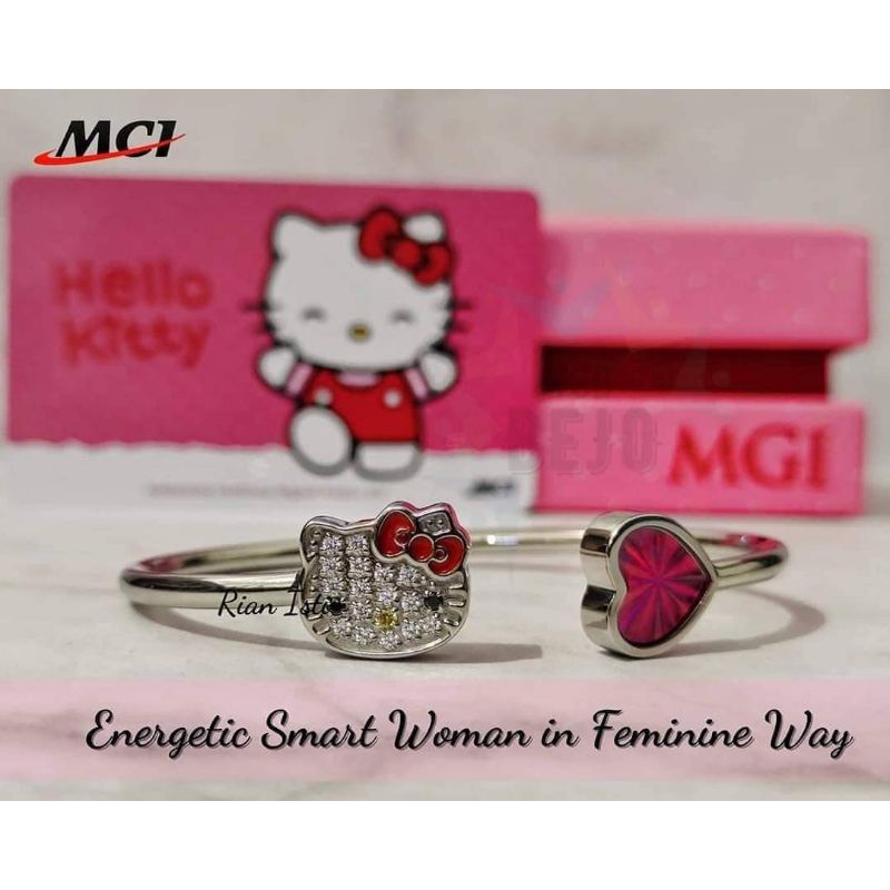 seken like ORI prelove d jamin original,hello Kitty gelang kesehatan MCI uk L