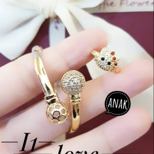 Xuping gelang dan cincin anak lapis emas 18k 1420h