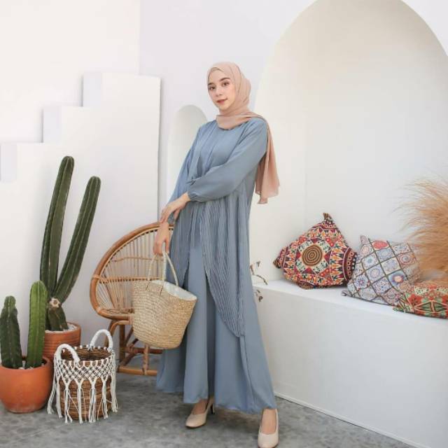 HOLLY MAXI / MAXI PREMIUM / OUTFIT HIJAB WANITA / GROSIR PAKAIAN
