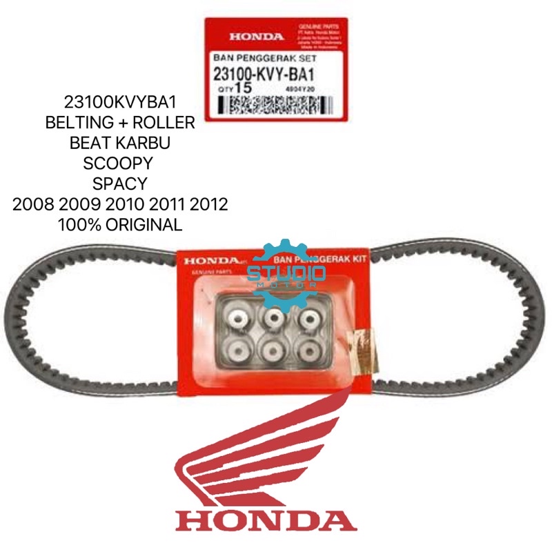 23100KVYBA1  VANBELT (BELT DRIVE KIT) / BELTING + ROLLER BEAT KARBU / SCOOPY / SPACY 2008 2009 2010 2011 2012 KVY ORIGINAL