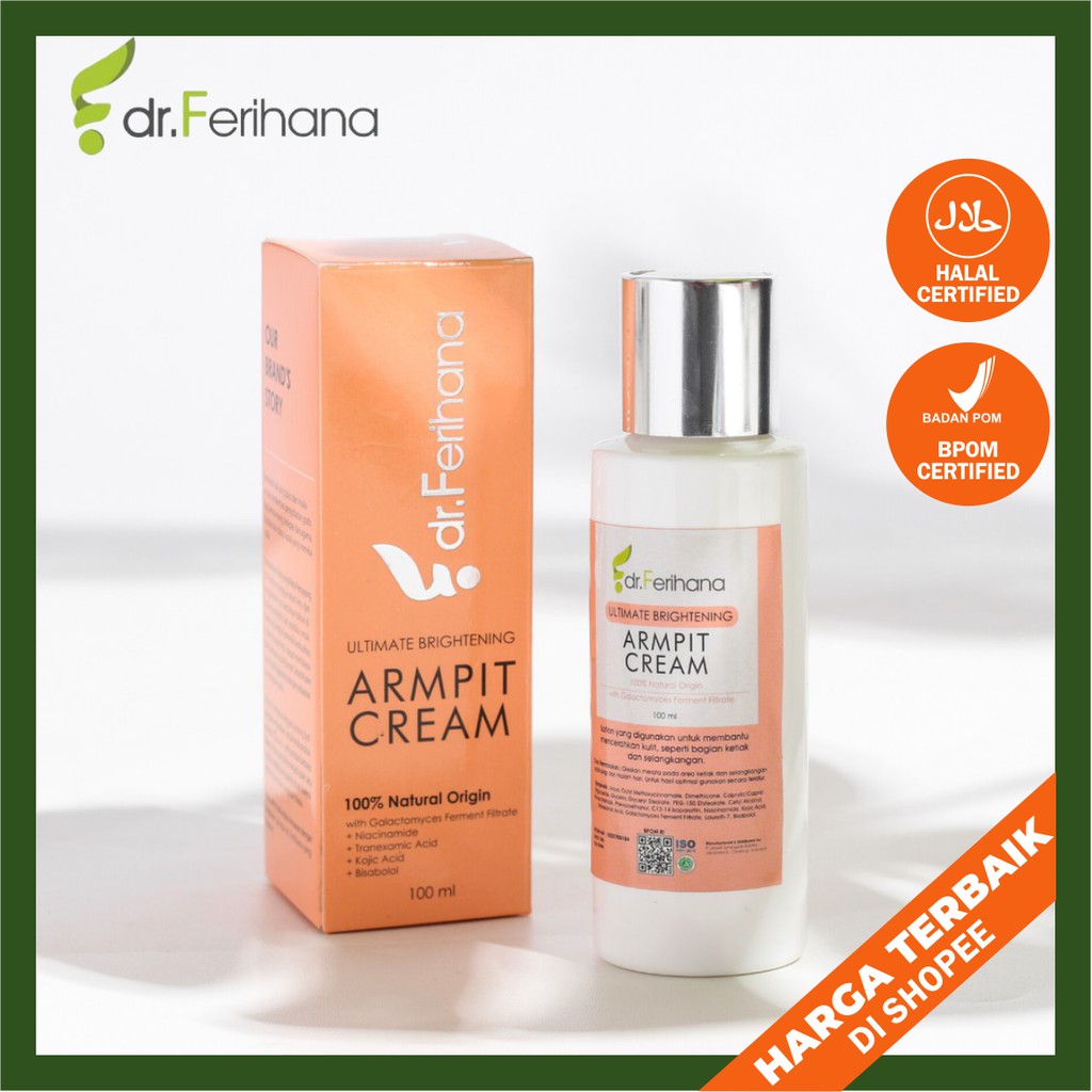 (DR.FERIHANA) BRIGHTENING ARMPIT CREAM LOTION PENCEAH (Mencerahkan Ketiak dan Selangkangan)