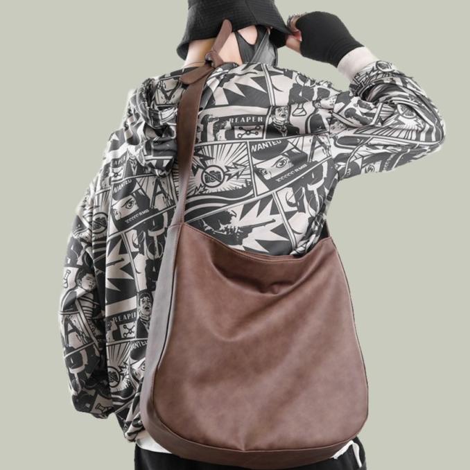 Spesial Tas Selempang Kulit Pria Tas Kulit Pria Tote Bag Kulit Celcius Coklat