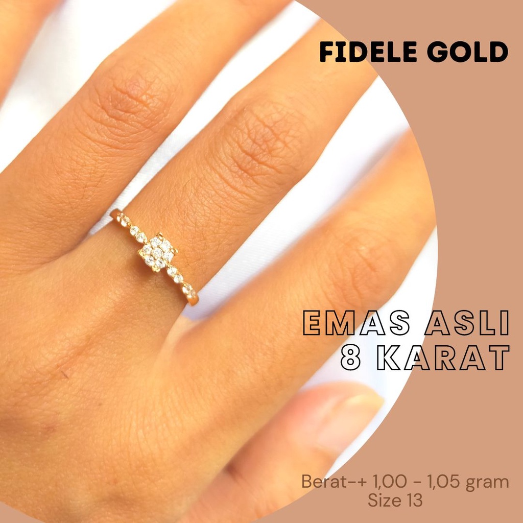 Cincin Permata Mewah Cincin Emas Asli Kadar 8 karat toko emas surabaya
