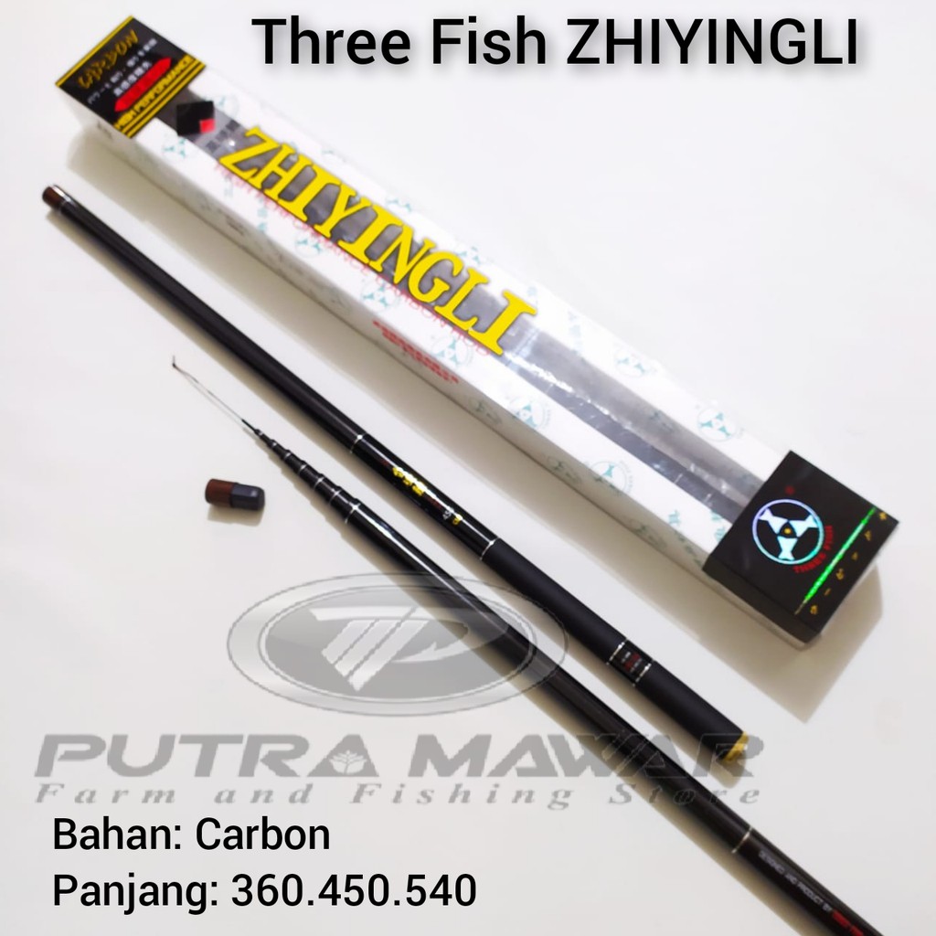 Joran Tegek Three Fish ZHIYINGLI 450 treefish-trifis-Joran Carbon-Joran waduk-
