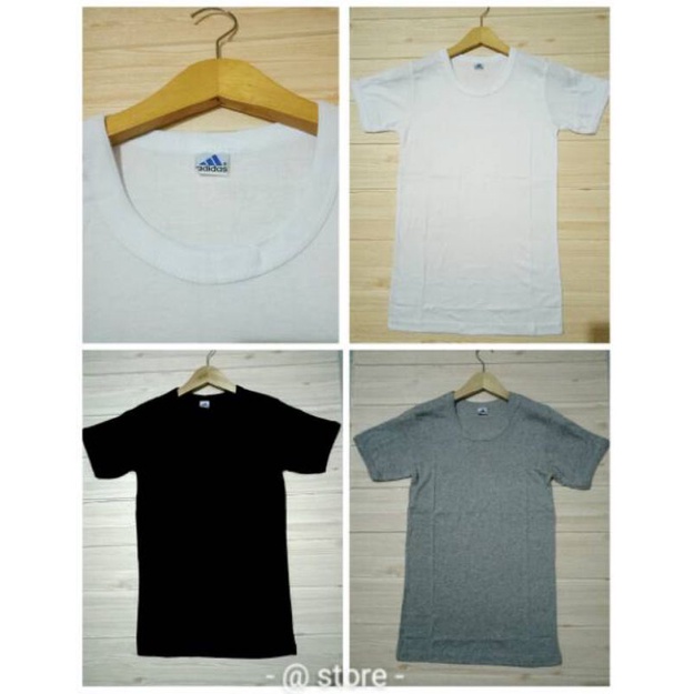 Kaos Dalam Pria Dewasa Katun Combed Crew neck Oblong Ketat Polos Santai