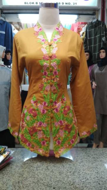 kebaya encim bordir bunga ||| BISA BAYAR TEMPAT ||| code 6098