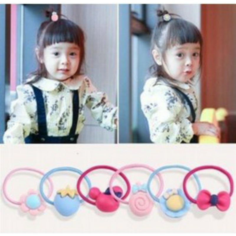 KUNCIR KARET RAMBUT ANAK MOTIF RANDOM