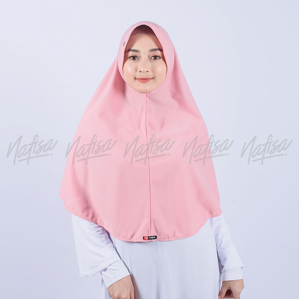 Hijab Instan Khimar Pad Antem ASHA XL Jilbab Instan Kaos Jumbo Kerudung Bergo Syari Pad Kecil