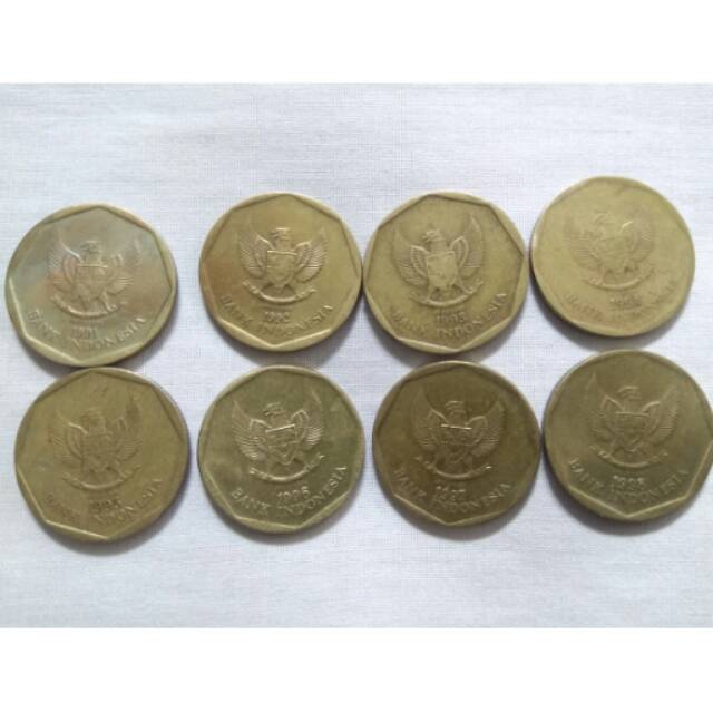 Uang koin logam indonesia 100 rupiah karapan sapi thn lengkap set 1991 sampai 1998