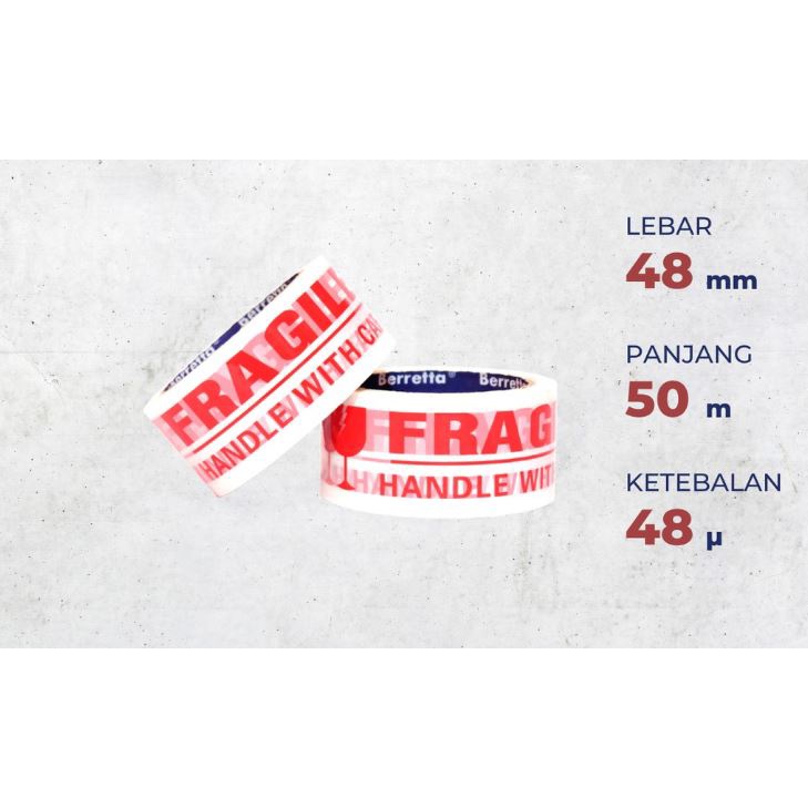 LAKBAN FRAGILE BERRETTA 50 METER 48MM (72 PCS) - FRAGILE - LAKBAN FRAGILE