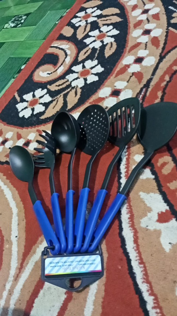Kitchen Tools Spatula Set Sendok Masak 1 Set Isi 6 Sotil Irus Alat Masak Bahan Nilon