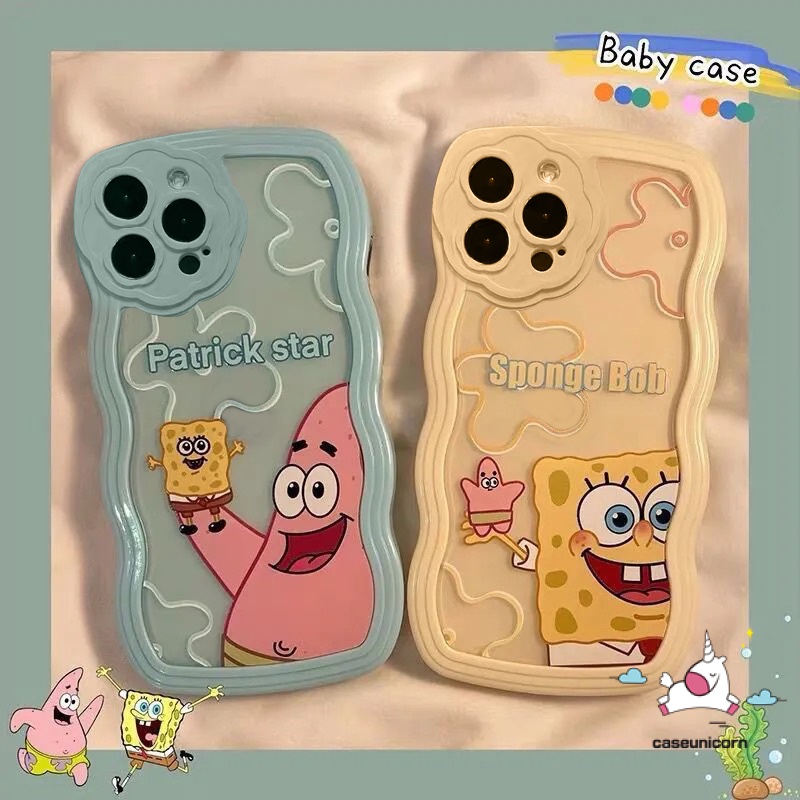 Soft Case Motif Kartun SpongeBob Patrick Star Untuk iPhone 7plus 11 13 12 Pro MAX 6 6s 7 8 Plus XR X XS MAX SE 2020