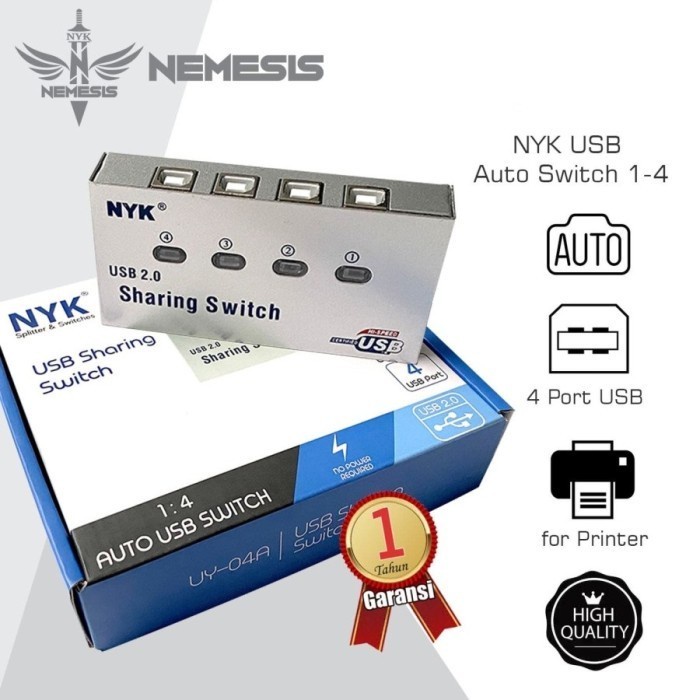 USB Sharing Switch 4port / USB Auto Data Switch Printer 4 port