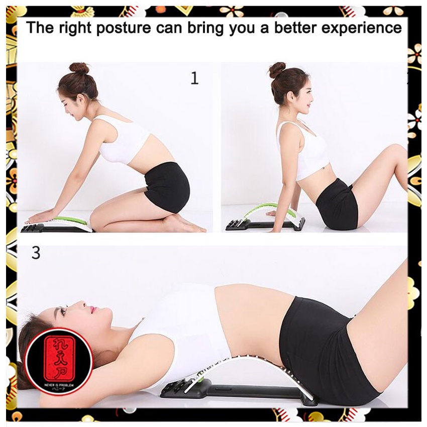 Alat Terapi Punggung Lumbar Spinal Support Waist Relax Mate - H00310 - Black/Green