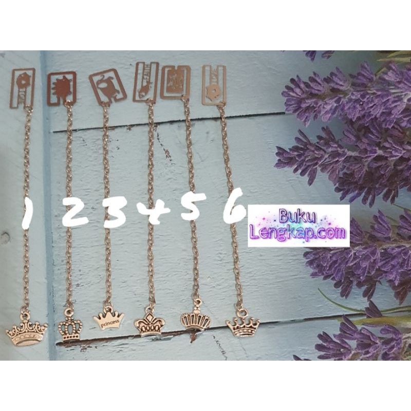 

Pembatas Buku rantai / bookmark tiara / mahkota Bahan Metal Untuk Sekolah / Kantor 01
