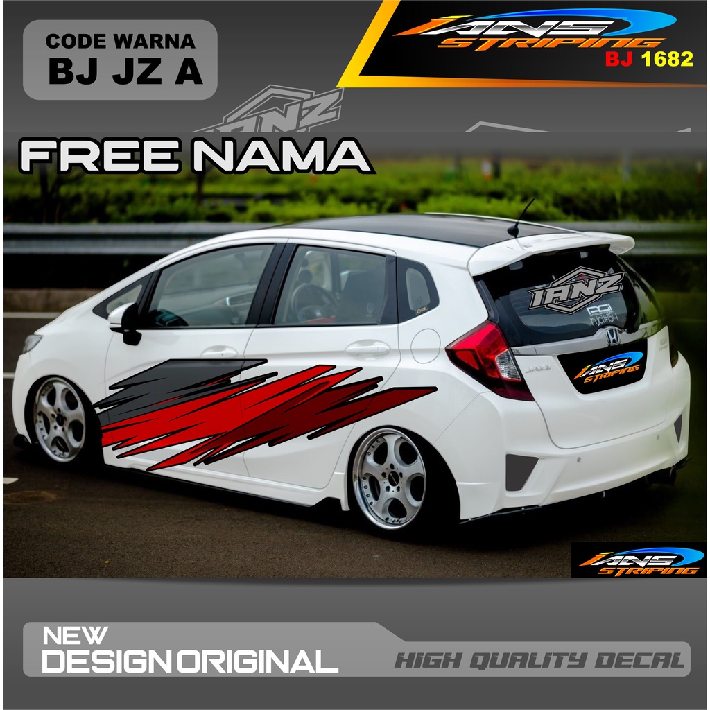 STICKER DECAL MOBIL HONDA JAZZ TERBARU  / DECAL STICKER MOBIL / STIKER MOBIL / STIKER MOBIL BRIO, HONDA JAZZ, AGYA, AYLA