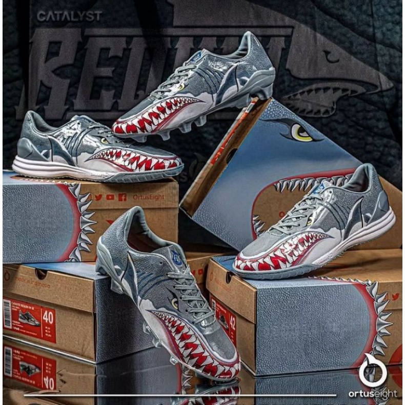 Ortuseight Ortus Catalyst Requin FG IN Original Sepatu Sepakbola Bola Futsal Hiu