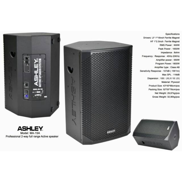 Speaker Active Ashley MA 15A Original Aktif Ashley MA15A - 15 inch