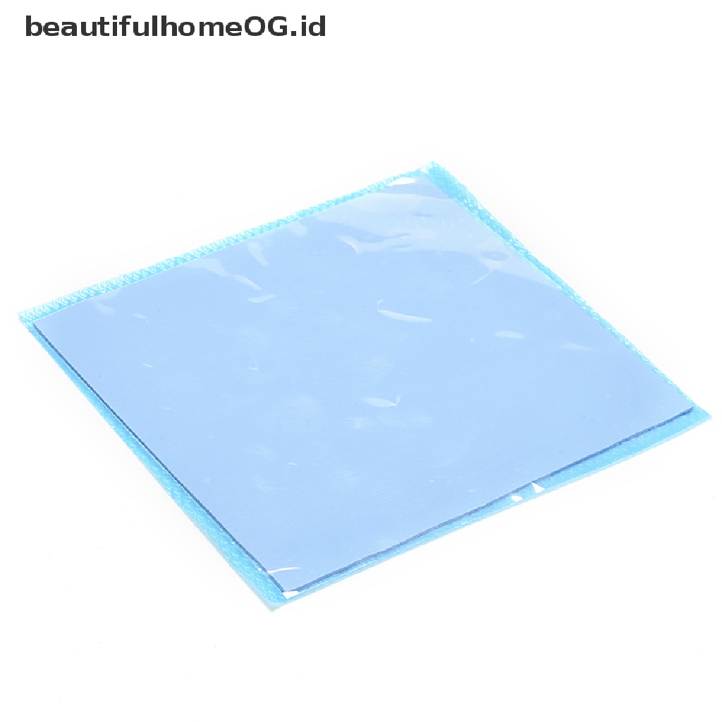 Pad Silikon Konduktif Termal Pendingin Heatsink Warna Biru Ukuran 100mm X 100mm X 1mm