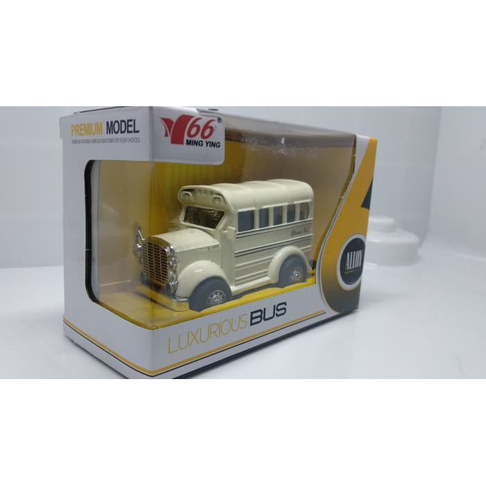 Diecast Mobil Classical / klasik Luxurious Bus Classic Bus Putih MY66