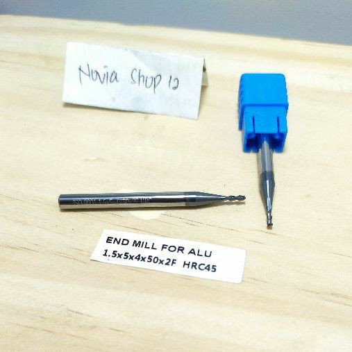Flat endmill 1.5mm 2Flute spiral hrc45