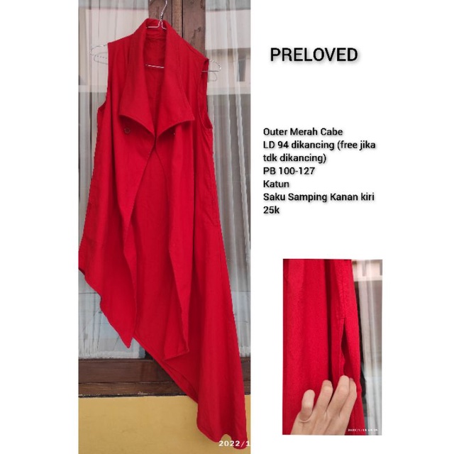Preloved Outer Merah Cabe