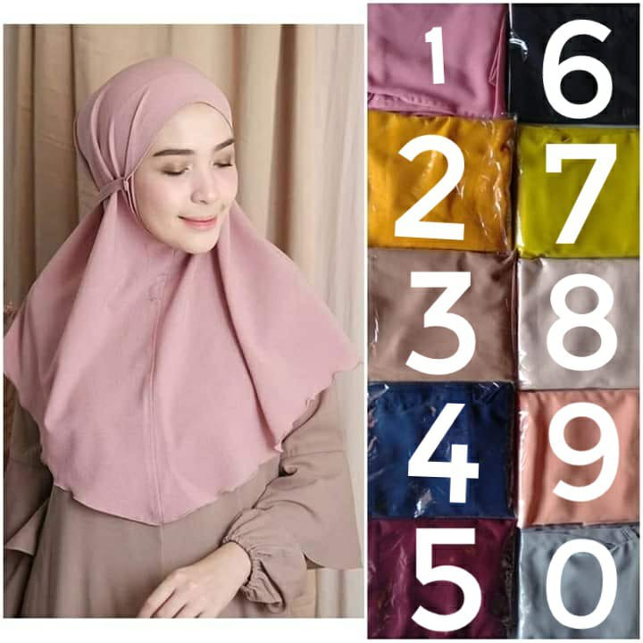 Daily Hijab Bergo Maryam khimar Instan kerudung tali jilbab diamond mariam