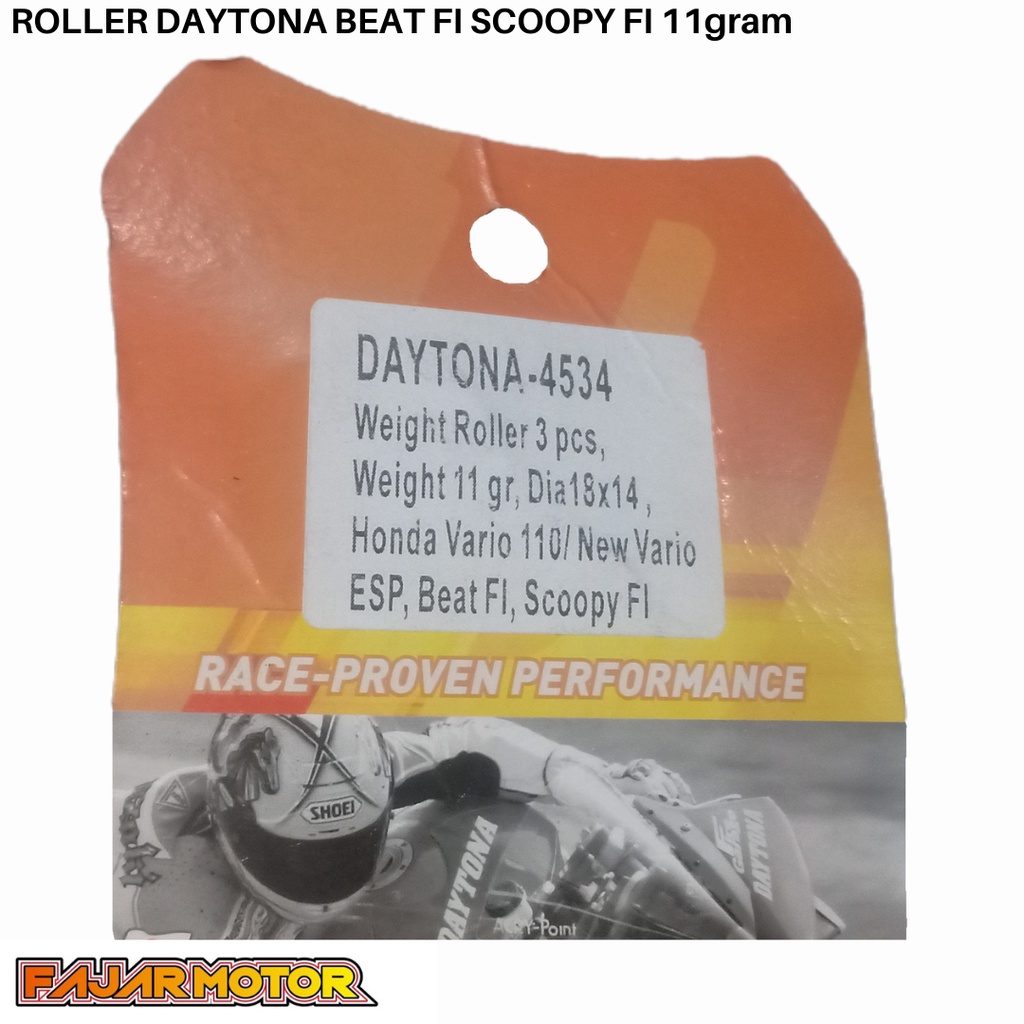 ROLLER RACING DAYTONA VARIO 110 BEAT FI SCOOPY FI  4552 4533 4534534