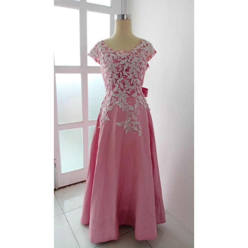 [GRATIS ONGKIR] GAUN DUSTY PINK 32 / GAUN PESTA PRELOVED / GAUN PESTA BEKAS
