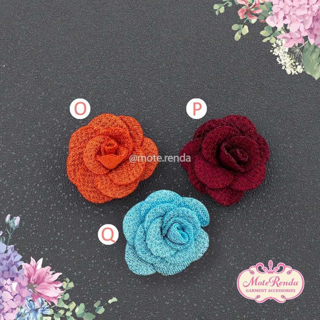 Aplikasi bunga petite rose, lebar 2.5cm kode 7VVS25