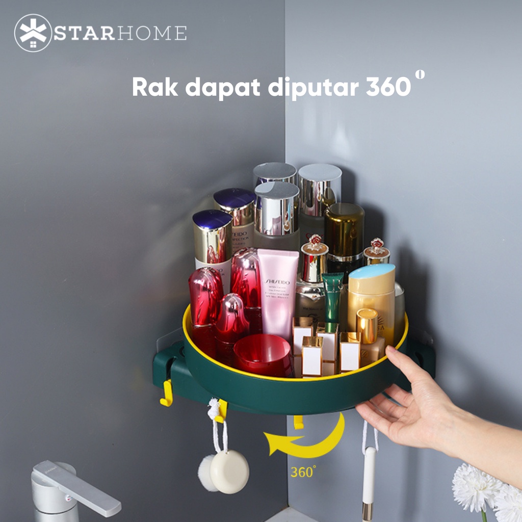 Rak Sudut Kamar Mandi Rak Bumbu Dapur Putar Tempat Sabun Mandi Organizer Dapur Hanger Kamar Mandi