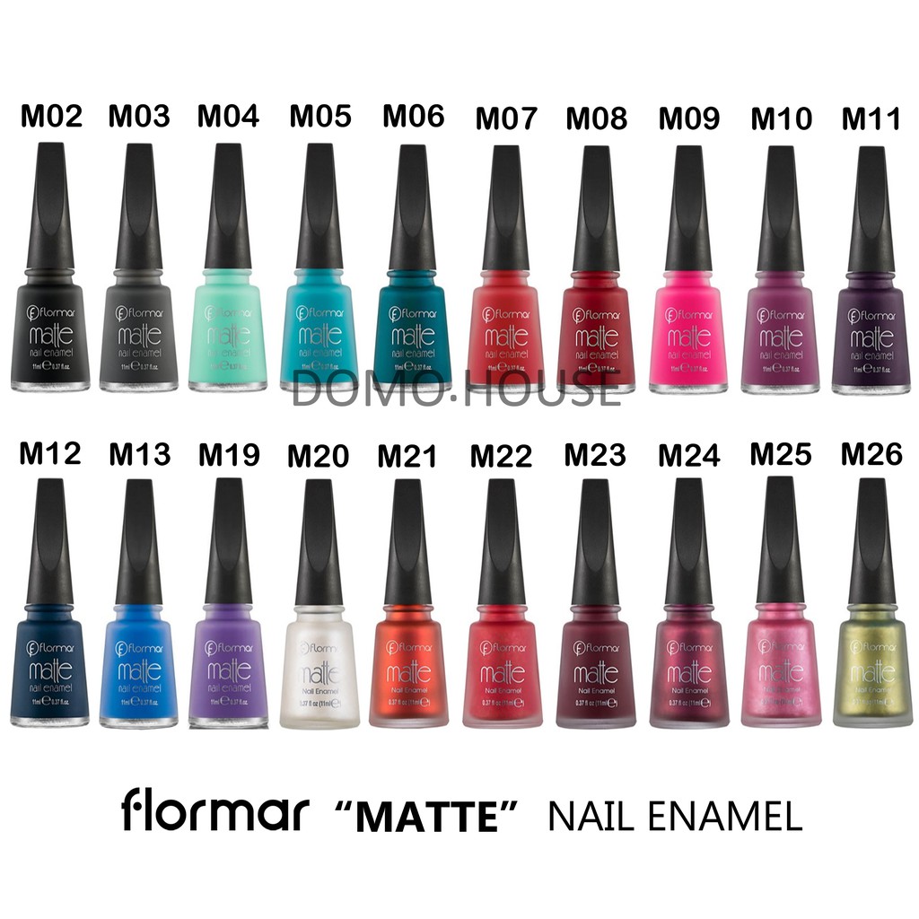 FLORMAR MATTE  NAIL ENAMEL KUTEK FLORMAR NAIL POLISH 